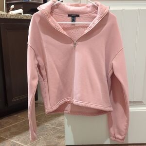 Forever 21 Pink Quarter-Zip Hoodie